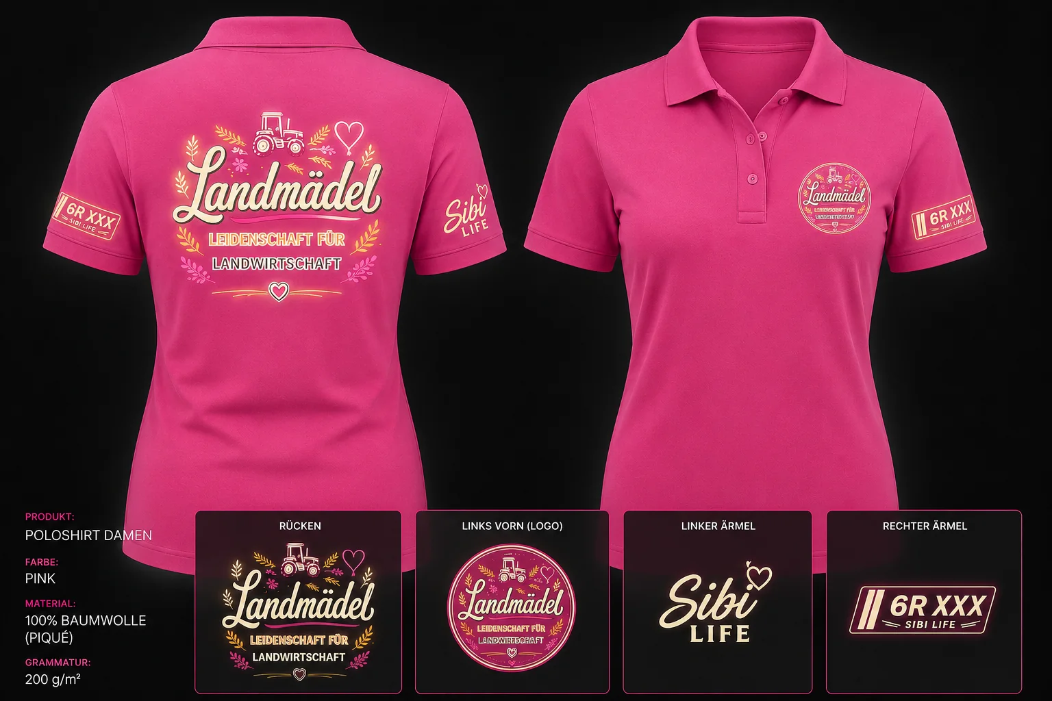 Landmädel Shirt – Produktansichten und Details
